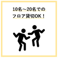 最小10名様～最大20名様にて貸切宴会◎　お気軽にお問い合わせください!!