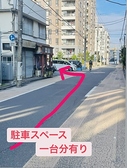 駐車場まで行き方、当店から徒歩30秒程離れております。