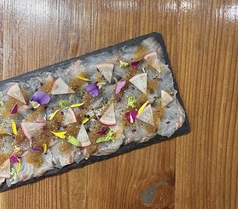 鮮魚のカルパッチョお花仕立て