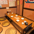 お座敷席ご用意あり。最大16名様までご利用いただけます。