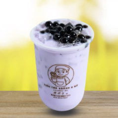 紫いもタピオカミルクティー