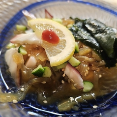 海月と茹で蛸の酢の物