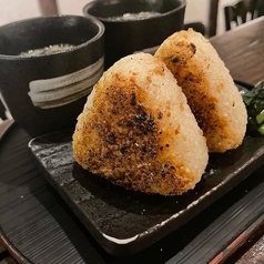 焼きおにぎり(二個) 鶏スープ付