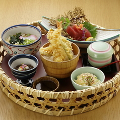 ミニ天丼かご盛膳
