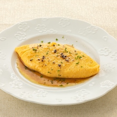 とろけるチーズオムレツ トリュフバター醤油