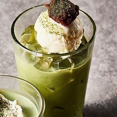 河越抹茶の アイスクリームラテ