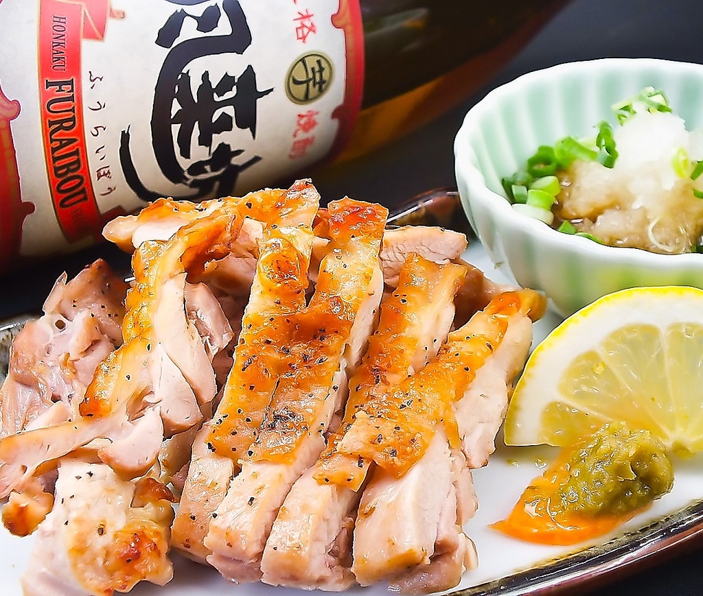 奥美濃古地鶏焼、絶妙の歯応えとコクのある旨い肉じっくりと焼きますたまりませーん！