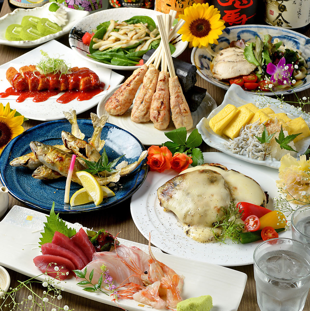 名古屋コーチンや地鶏をふんだんに使用した宴会コースはボリューム満点！2980～各種ご用意！