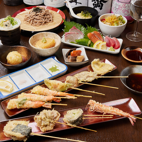高級和食をより手軽に楽しめる。こだわりの食材を使う自慢の串天ぷらとおもてなしを…