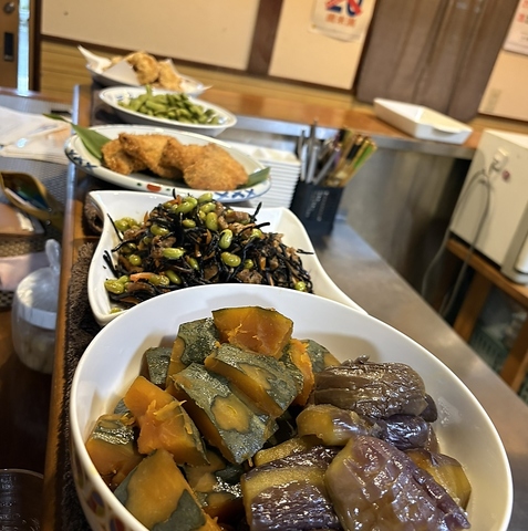 自家栽培野菜で作る、日替わり季節のおばんざい