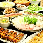 焼き鳥や名物！大山どりの鍋が食べられるコースがあります♪