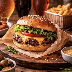 山形牛や地元野菜を使用したグルメバーガー