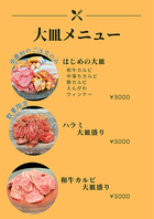 大皿メニュー初めました!!