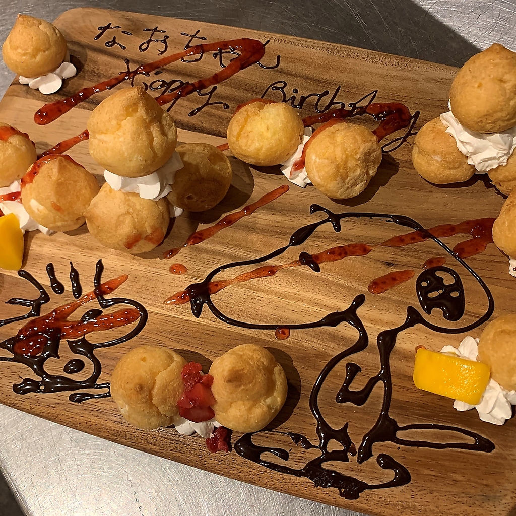 【誕生日・記念日には】特製バースデープレートを無料でお付けします！