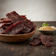 ビーフジャーキーとトリュフカルパス