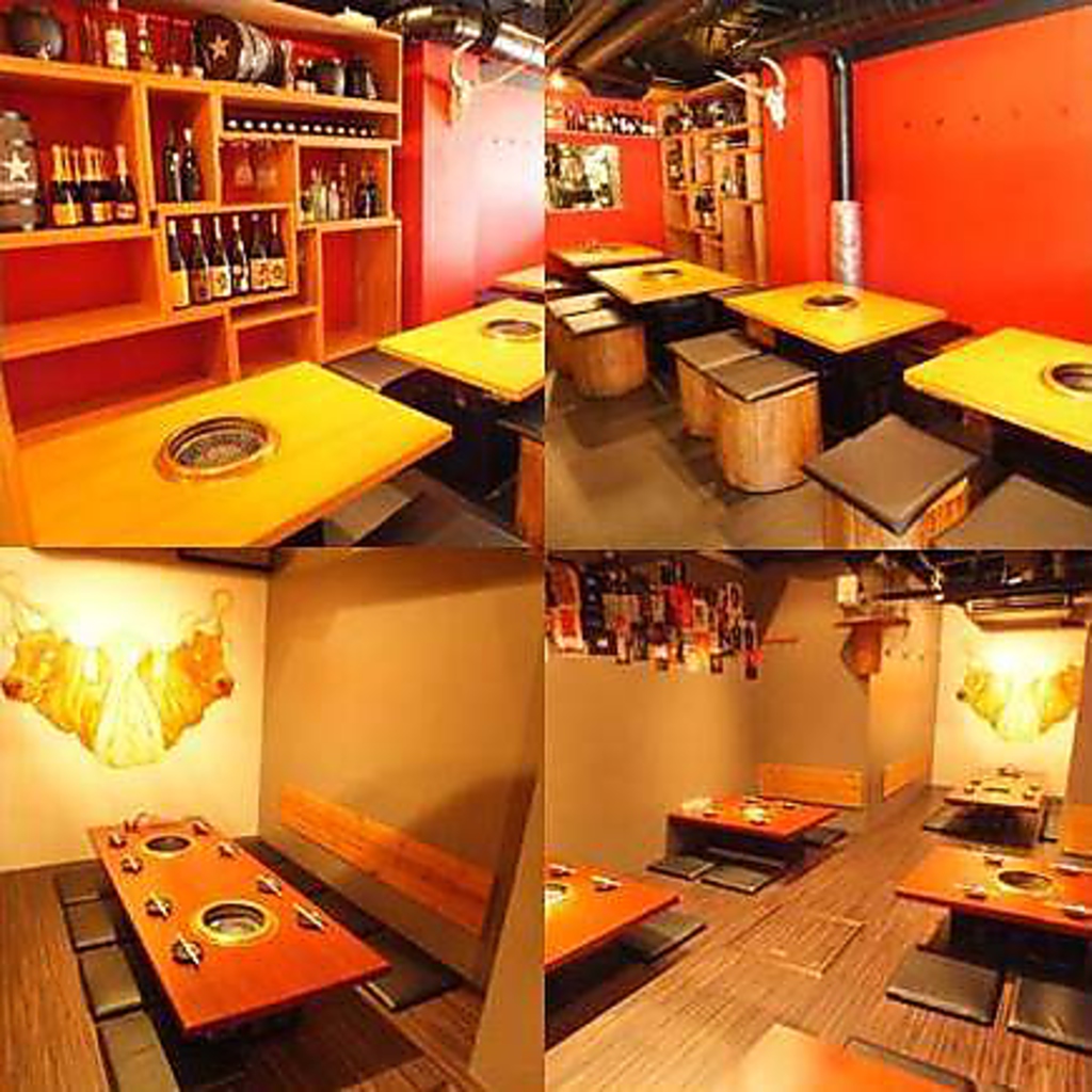 異なる２つの空間があるお店！お洒落で洗練された店内の雰囲気と、木のぬくもりを感じるお席。