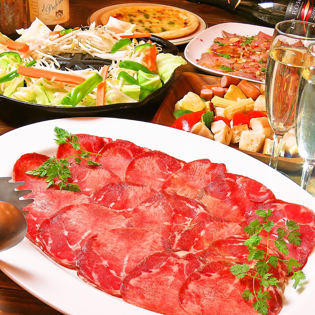 【女子会】3時間飲み放題付牛タン炙り焼きコース9品3500円をご用意しております！