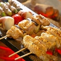 料理メニュー写真 鳥取県産 大山鶏 焼き鶏盛り合わせ 三種