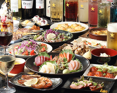 下記の全てのメニュー食べ放題+お刺身7点盛り合わせ&鍋物おかわり自由!プレ飲み付き