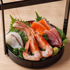 本日の鮮魚造り3点盛り合わせ