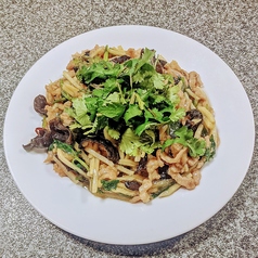 パクチーと豚肉のピリっと炒め