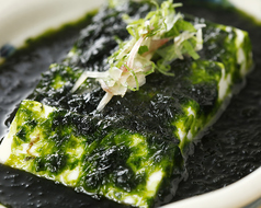 青のり出汁豆腐　/　Green string lettuce soup stock tofu