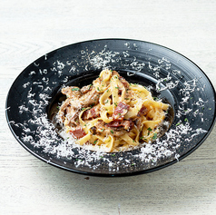 ポルチーニ茸とパンチェッタのクリームソース タリアテッレ