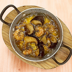 小海老と百万石しいたけのアヒージョ