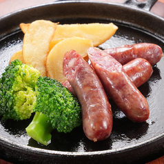 鹿肉と猪肉のソーセージ盛り合わせ