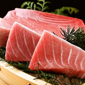 口の中でとろける上質な脂ののった大トロは鹿児島県奄美産生マグロを使用。