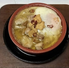 大山鶏と玉子のアヒージョ