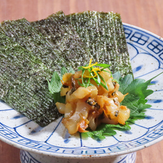 アオリイカのカラスミ和え