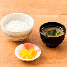 ご飯セット(ご飯・みそ汁・漬物)