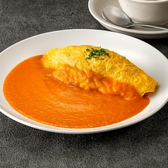 トマトクリームオムライス