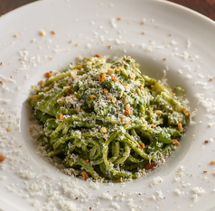 つぶ貝とインゲンのジェノベーゼソース