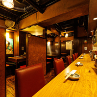 落ち着いた空間でゆったりと♪プライベート感のあるお席