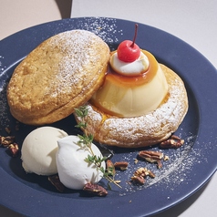 淡路島・北坂養鶏場“さくらたまご”プリンのパンケーキ