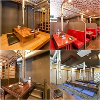 席の種類が豊富！