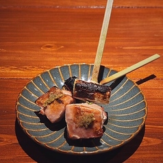 虎鶏の皮付きもも串 柚子胡椒