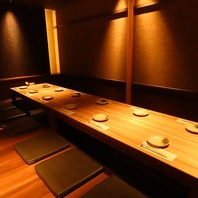 【2階掘りごたつ個室】程よい明かりが心ホッとする空間