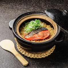 秋鮭と九条ネギの土鍋ご飯