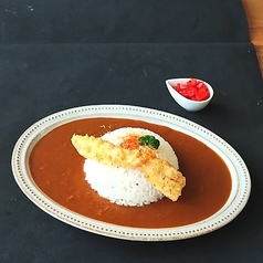 幸の羽カレー+ぶし鶏天1枚