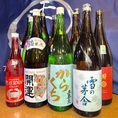 豊富な日本酒も自慢。蟹料理と季節に合わせて8種類以上の日本酒をご用意。