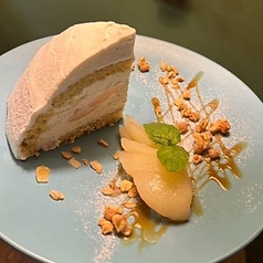 洋梨のショートケーキ