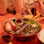 記念日や誕生日に、特製プレートでお祝い