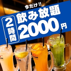 期間限定!!単品2時間飲み放題《税込２０００円》
