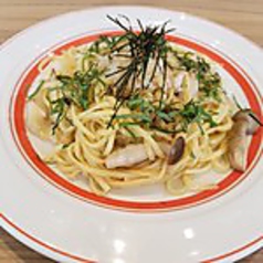 キノコとほうれん草の和風パスタ