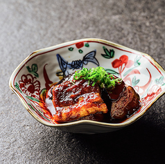 豚角煮と秋茄子の麻辣炒め