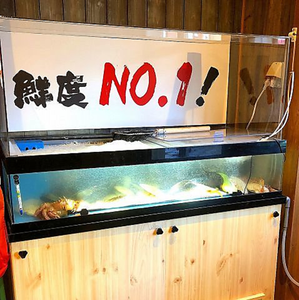 鮮度抜群★店内には大きな水槽があります！