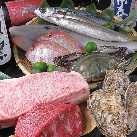 当店自慢の食材は新鮮魚介！食材を活かした調理で多彩なお料理をご提供いたします！